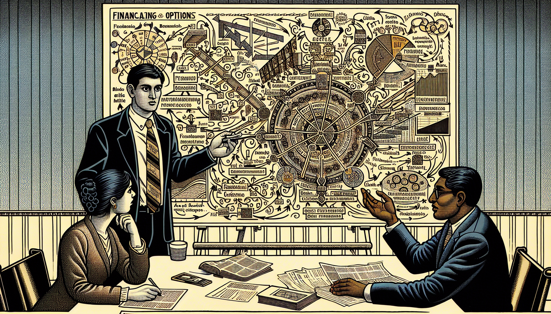 Navigating What a Broker Business Actually Does... 4 Illustration of a business broker assisting a buyer with financing options