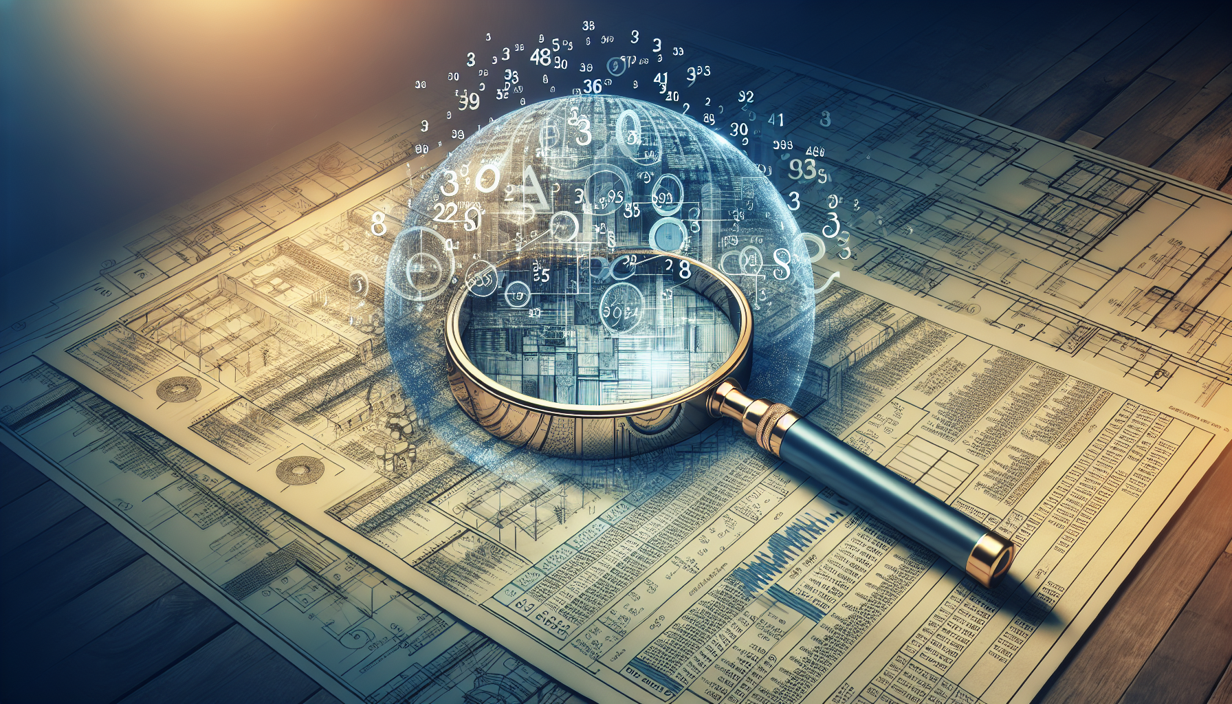 How to Sell a HVAC Company 2 Illustration of a magnifying glass over financial documents related to HVAC business valuation
